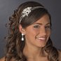 Rhinestone & Pearl Side Accented Double Row Bridal Headband HP 754