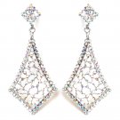 Vintage Rhodium AB Earrings 9884