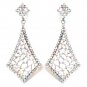Vintage Rhodium AB Earrings 9884