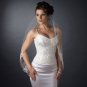 Single Layer Fingertip Length Scalloped Floral Embroidered Edge veil 2129 1F