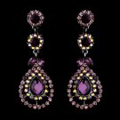 Silver Amethyst AB Earring Set 1328