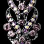 Antique Silver Amethyst Dangle Earrings E 1027