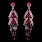 Silver Pink Earring Set 1059