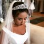 Replica Meghan Markle Rhinestone Tiara Rhodium Silver HP-10011