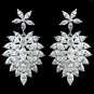 Rhodium Clear Marquise CZ Drop Earrings 9417