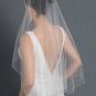 Bridal Wedding Ivory Single Layer Fingertip Veil With Beading V 1053 1F