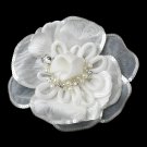 *Rhinestone, Pearl & Sequence Accent Flower Hair Clip 9644
