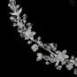 Silver Clear Swarovski Crystal Bead & Rhinestone Headpiece 7027 & Jewelry Set 7600