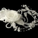 Ivory Floral Comb 5917