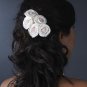 Charming Ivory Rum Pink Flower Bridal Hair Comb 4647