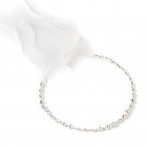 Silver Clear Rhinestone Bridal Wedding Ribbon Headband 2720