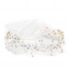 Bridal Wedding Ivory Organza Ribbon Accent Headband 10001