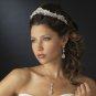 CZ Dangle Tear Drop & Round Crystal Dangle Bridal Earrings 8676 (Silver or Gold)