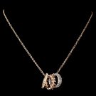 Rose Gold Necklace 76003 w/ Rings