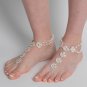 Silver Ivory Pearl & Rhinestone Bridal Wedding Foot Jewelry 8