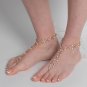 Rose Gold Ivory Pearl & Rhinestone XOXO Bridal Wedding Foot Jewelry 10