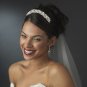Charming Silver Clear CZ & Ivory Pearl Earrings 8248