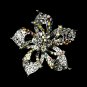 Brooch 52 Silver Clear AB Flower