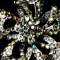Brooch 52 Silver Clear AB Flower