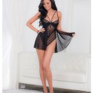 European Lace Teddy Babydoll Black LG