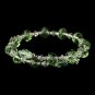 Silver Light Mint Green & Clear Swarovski Crystal Coil Adjustable Stretch Bracelet 9714