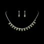 * Olive Green Accented Necklace & Earring Jewelry Set NE 358