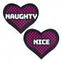 Pastease Naughty & Nice Hearts - Black/Pink O/S