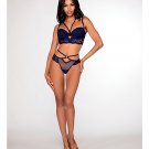Fishnet & Lace Bra & Panty G-String Nocturnal X