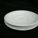 Wedgwood China Cup Saucers Edme Pattern Set of 3 Off White Color 5 3/4 Inches