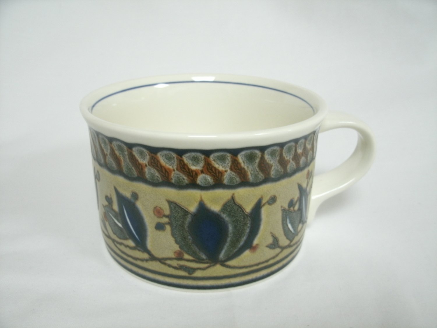 Mikasa Intaglio Arabella Coffee Cup Beige and Blue Colors Stoneware ... Mikasa Intaglio Arabella Coffee Cup Beige and Blue Colors Stoneware ...