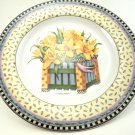 Debbie Mumm's Yellow Daffodils Spring Bouquet Salad Plate 8 1/4 Inches Sakura 1999