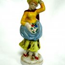 Porcelain Figurine Of Woman with Hat Made in Occupied Japan 5 Inches