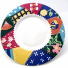 Saucer in Crazy Quilt Number 103 Design 6 1/4 Inches International Tableworks Quilt Design