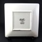 Full House Card Design Square Salad Plate By American Atelier 7 1/2 inches with Black Border