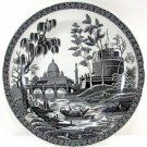 Spode Archive Collection Dinner Plate Georgian Series Titled Rome 10 1/4 Inches Black and White
