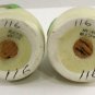 Egg Shape Salt and Pepper Shakers Made in Japan 1 3/4 inches beige color with cork stoppers
