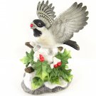 Seymour Mann Bird Eating Red Berries Figurine 1996 Signed M. Bernini 4 1/2 Inches