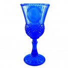 Avon The Washington Fostoria Goblet Candle Holder Bicentennial Blue with Box 8 1/4 Inches 1976