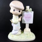 Precious Moments Loving You Dear Valentine Boy Figurine 1987 Enesco PM873 Artist Samuel Butcher