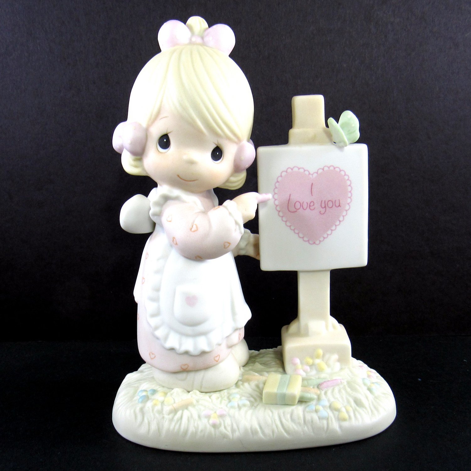 Precious Moments Loving You Dear Valentine Girl Figurine 1987 Enesco ...