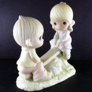 Precious Moments Love Lifted Me Figurine 1978 Enesco Item E-1375A by Jonathan and David