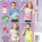 McCall's 6691 M6691 Girls Boys Sizes 2-3-4-5 Sewing Pattern Childrens Kids Tops with AppliquÃ©s Easy