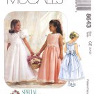 McCall's 8643 M8643 Girls Sewing Pattern Childrens Special Occasion Dress Petticoat Kids Sizes 3-4-5