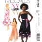 McCall's 4766 M4766 Junior Girls Sewing Pattern Lined Dress Teen Sizes 3/4-5/6-7/8-9/10 Dressy