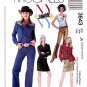 McCall's 3643 M3643 Junior Girls Sewing Pattern Shirts Top Pants Skirt Teen Sizes 3/4-5/6-7/8-9/10