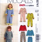 McCall's 5741 M5741 Toddler Girls Sewing Pattern Childrens Tops Pants Jumpsuit Kids Size 1-2-3 Easy