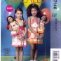 McCall's 7146 M7146 Girls Pullover Dress / 18" Doll Dress Childrens Sewing Pattern Kid Size 2-3-4-5