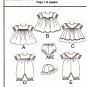 Butterick 4110 B4110 Infant Girls Sewing Pattern Childrens Dress Jumpsuit Hat Pants 6 Looks Size OSZ