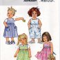 Butterick 4172 B4172 Toddler Girls Dress Jumper Jumpsuit Childrens Sewing Pattern Kids Size OSZ Easy