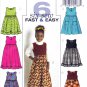 Butterick 4906 B4906 Girls Dresses Sewing Pattern Childrens 6 Easy Sew Looks Kids Sizes 2-3-4-5